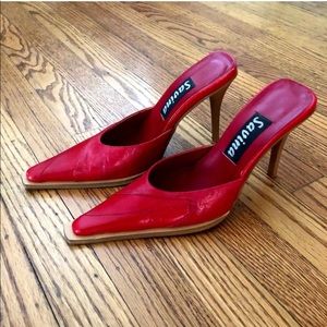 Italian leather red heels